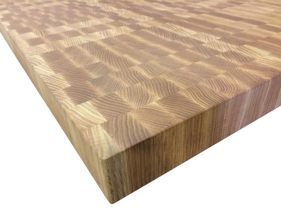 End Grain Red Oak Butcher Block Countertop Island Chopping Etsy