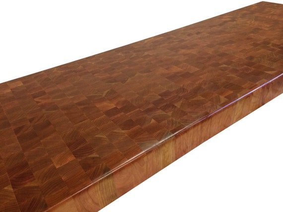 End Grain Cherry Butcher Block Countertop Island Chopping Etsy
