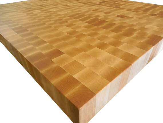 End Grain Hard Rock Maple Butcher Block Countertop Island Etsy