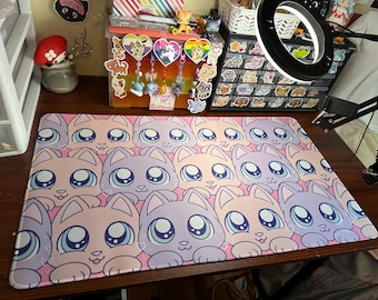 Kawaii cat desk mat