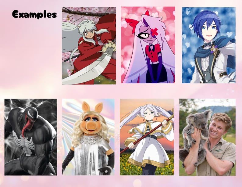 Custom Fandom Photo Cards – Double-sided, Any Character - Etsy