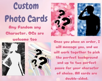 Custom Fandom Photo Cards – Double-Sided, Any Character