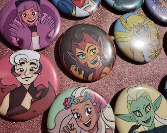 She-Ra Glitter Stickers and Buttons – Princess of Power Fanart
