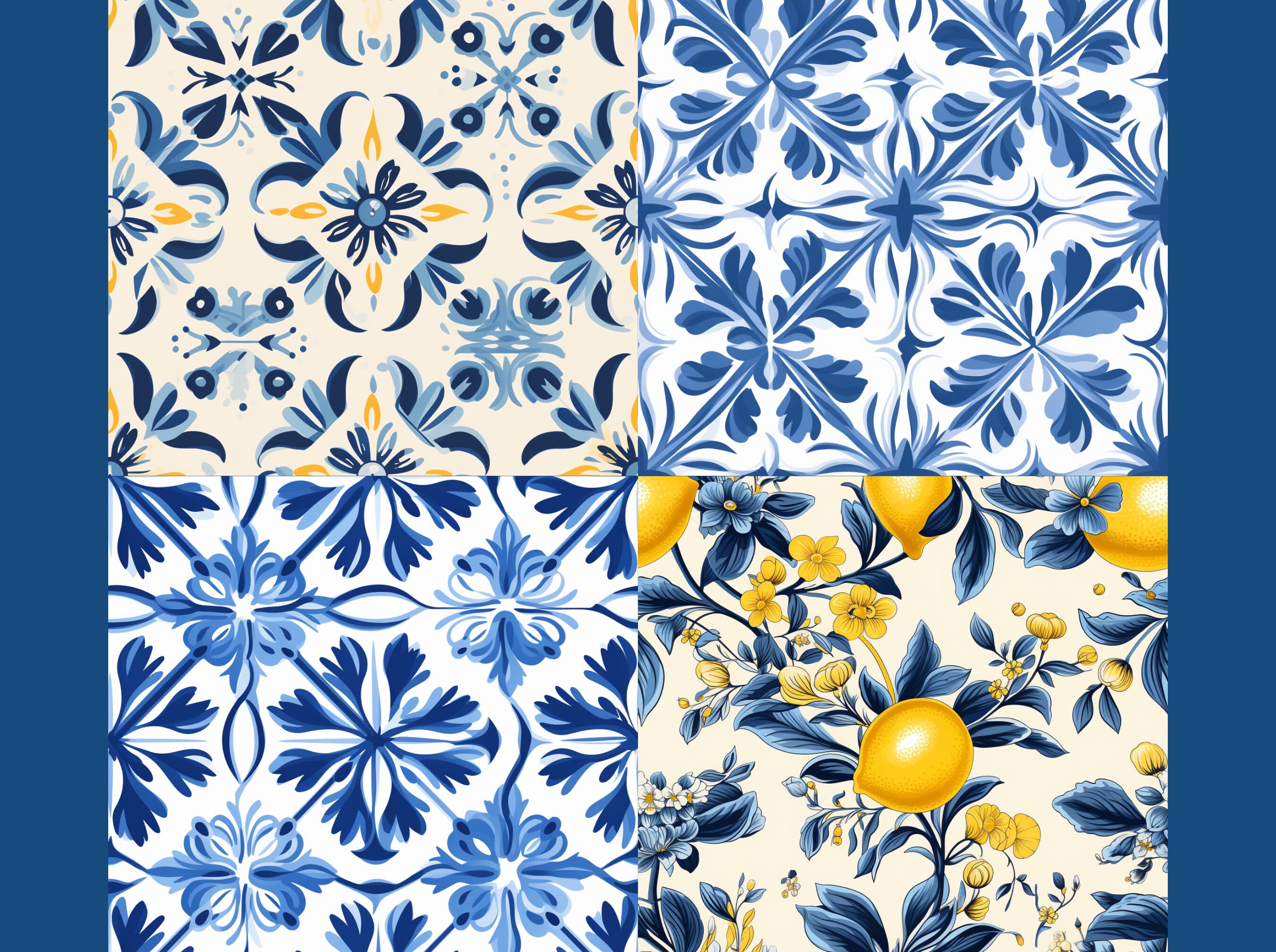 Mediterranean Patterns MEDITERRANEAN DESIGNS Tiles & Patterns Digital Papers Seamless Digital ...