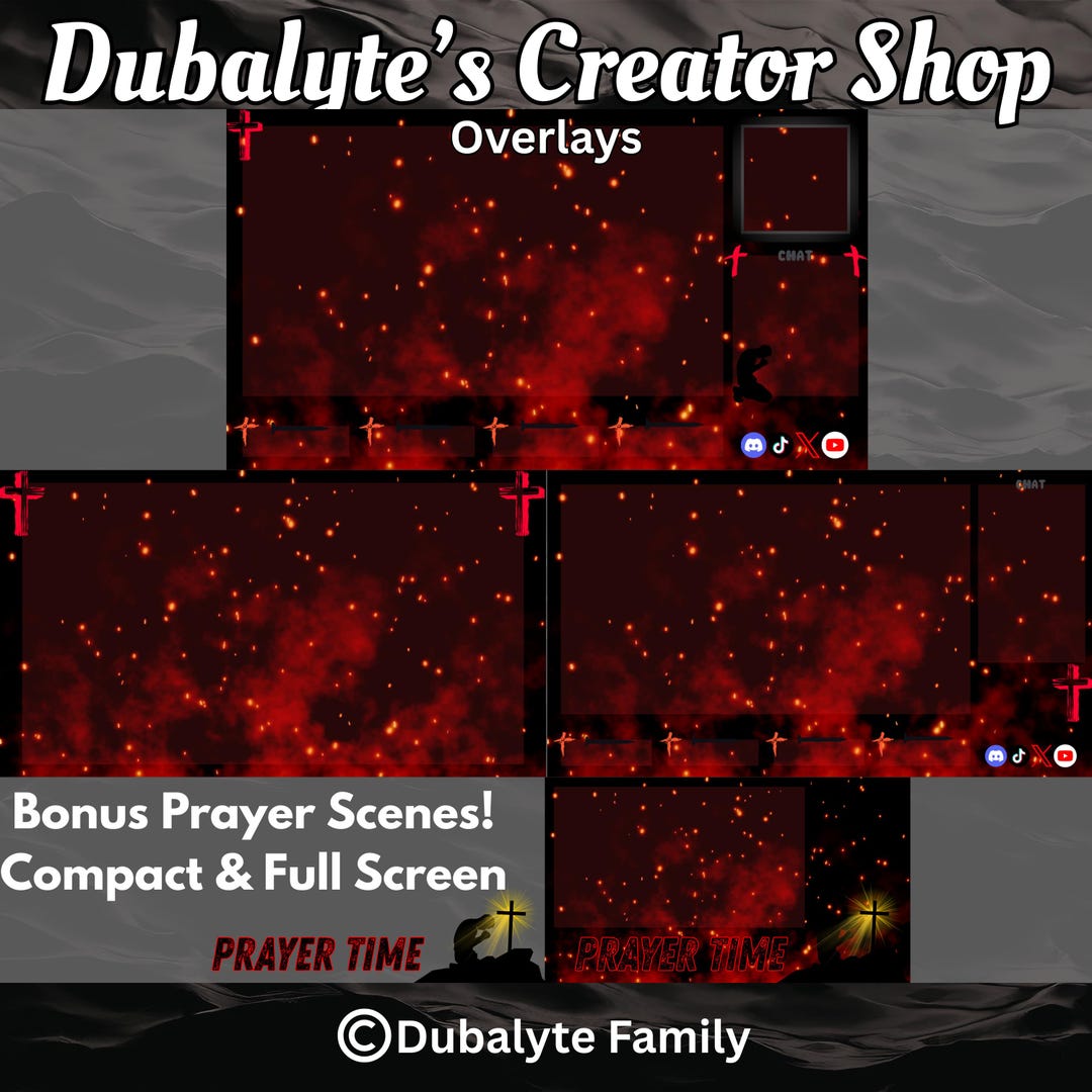 Faith Forged in Fire Overlays for Streamers | 12-element, 9-overlays ...