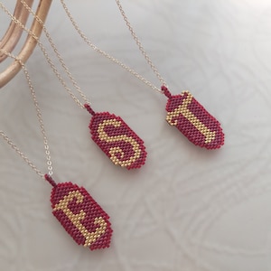 Colar com letras personalizadas, colar com contas de iniciais, presente de dia das mães, presente personalizado, colar de presente da mamãe, pingente de carta Miyuki