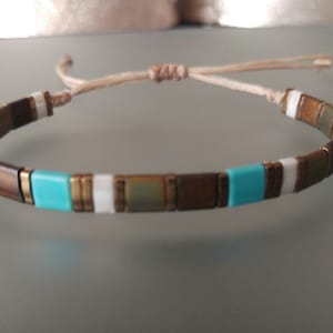 Handwoven Tila Beaded Bracelet: Adjustable Stacking Jewelry