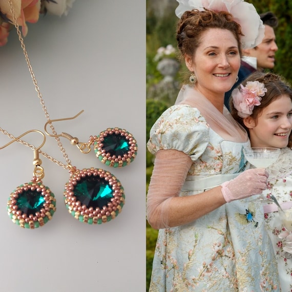 Bridgerton Inspired Jewelry Bridgerton Earrings Mother s Day Gift Regencycore Style Jewelry Victorian Necklace Miyuki Bead Necklace Etsy