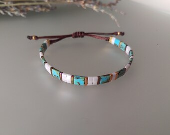 Adjustable Tila Beaded Bracelet: Colorful Summer Jewelry
