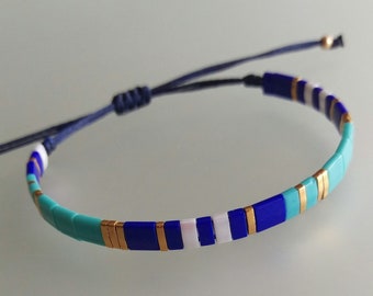 Boho Tila Bead Bracelet: Adjustable Colorful Summer Jewelry