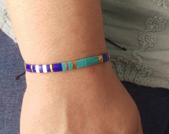 Boho Tila Bead Bracelet: Adjustable Colorful Summer Jewelry