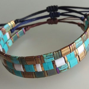 Summer Beach Jewelry, Adjustable Tila Colorful Bracelet, Tila Layered Bracelet, Friendship Bracelet, Gift For Friend, For Her, For Woman