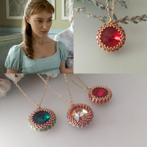 Bridgerton Inspired Jewelry, Bridgerton Necklace, Mother&#39;s Day Gift, Regencycore Style Jewelry, Victorian Necklace, Miyuki Bead Necklace