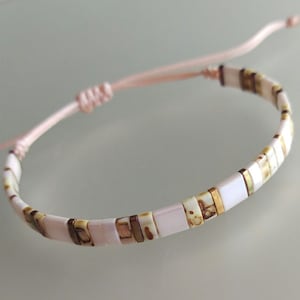Boho Bracelet, Adjustable Tila Bracelet, Summer Jewelry, Friendship Bracelet, Layered Armband, Gift For Birthday, For Her, Gift For Woman