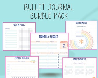Bullet Journal Digital Printable 5 Page Pack