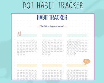 Bullet Journal Dot Habit Tracker Digital Print