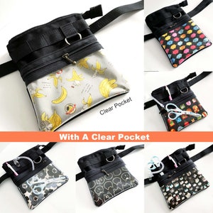 Personalize Nurse  waterproof fanny pack with a zipper clear pocket, Vet tech tool belt for medical tools