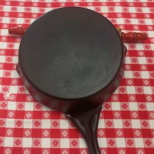 Vintage Cowboy Skillet Frying Pan, 10.25 inch, Chuckwagon Cold Handle, Antique Pressed Steel Grilling Camping, Cabin Bunkhouse Kitchen Gift