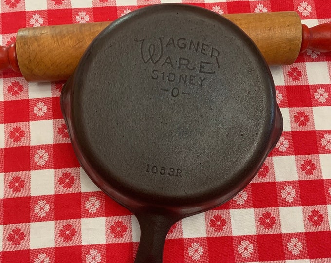 No. 3 Wagner Ware Cast Iron Skillet Sidney O 1053 R, Vintage 6.5 Inch