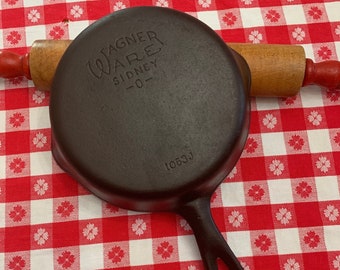 No. 3 Small Wagner Ware Cast Iron Skillet Sidney O 1053 J, Vintage Cleaned, 6.5 inch diameter Frying Baking Camping Pan, Camp Stove Cookware