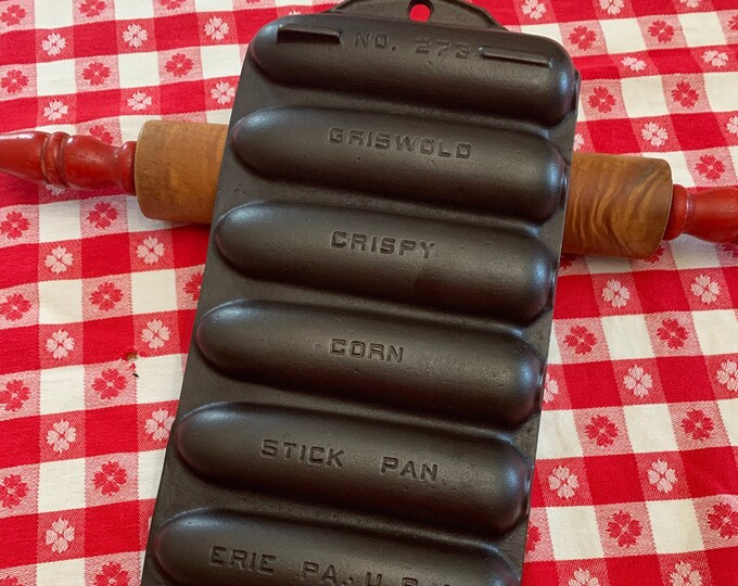 Griswold Cast Iron Crispy Corn Stick Pan, Vintage No 273 Erie PA USA