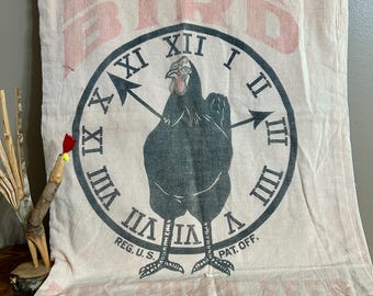 Vintage Early Bird Chicken Feed Sack Upcycle Sewing Project