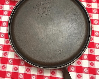 Vintage Wagner Ware Cast Iron Griddle, Sidney O 1109, Restored Cleaned, Camping Pan, Has Flaw