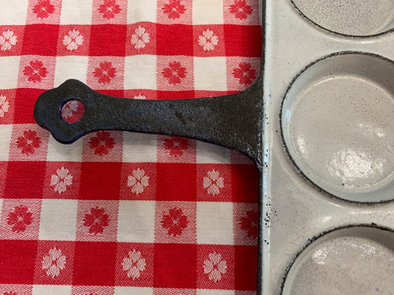 Antique Pilsen Cast Iron Enamel Egg Poacher 6 Cup Marked Etsy