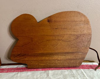 Vintage Wooden MOUSE Cheese Charcuterie Bread Cutting Board, Rubel & Co. 12 in wide, Party Tray