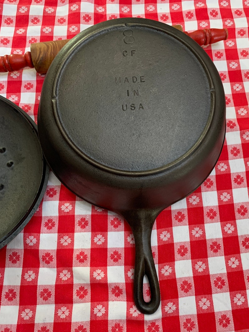 Cast Iron Chicken Fryer with Basting Lid Vintage Lodge 8 CF Etsy