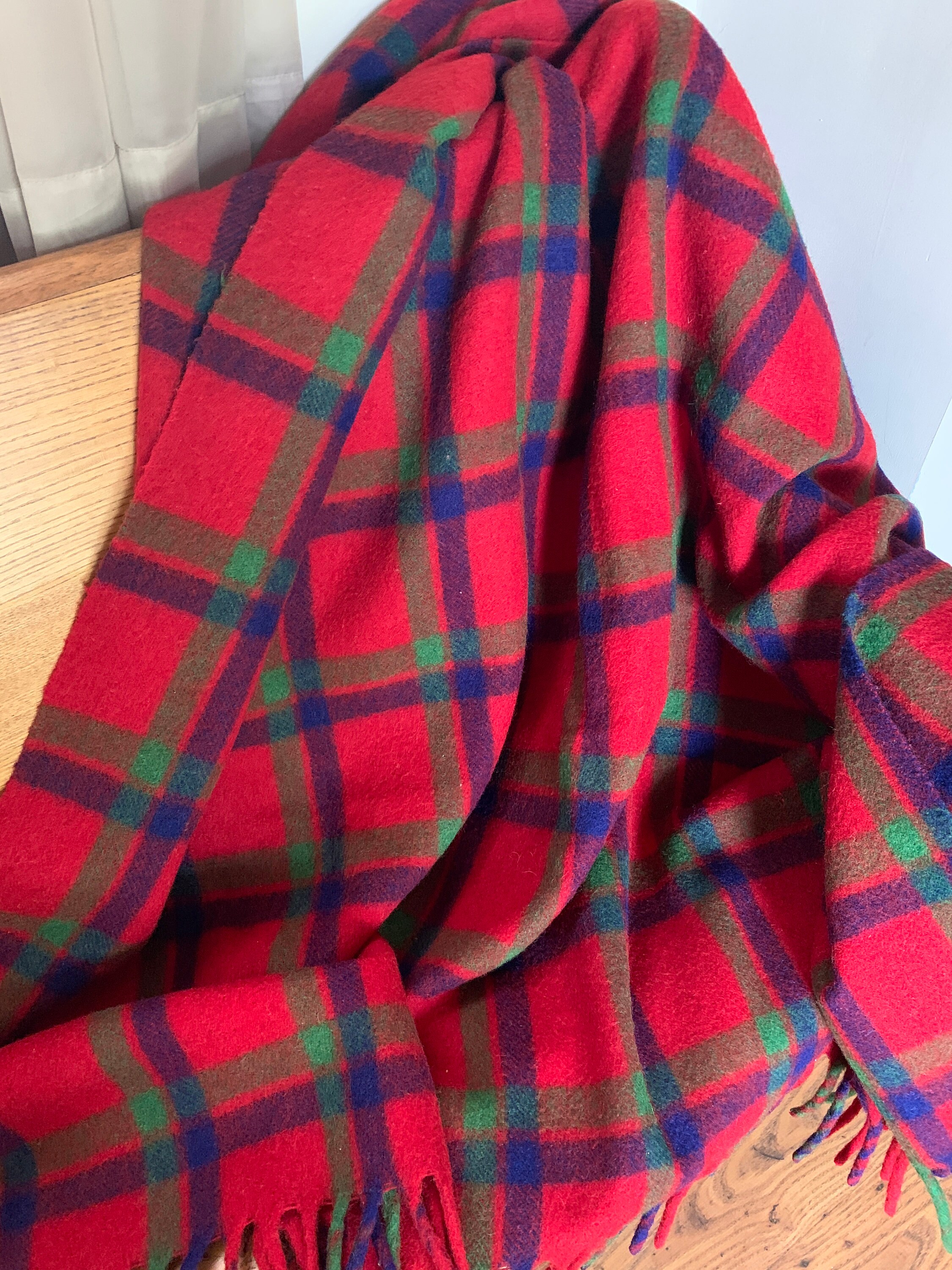 Red and green plaid blanket new arrivals