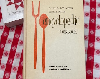 Vintage Culinary Arts Encyclopedic Cookbook, 1962 Hardcover, Recipes Menus, Cook Book Collection