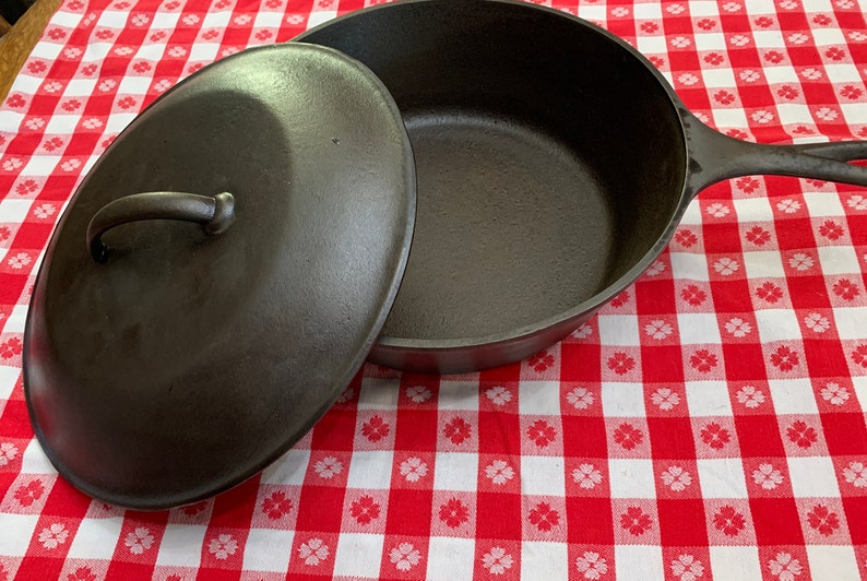 Cast Iron Chicken Fryer with Basting Lid Vintage Lodge 8 CF Etsy