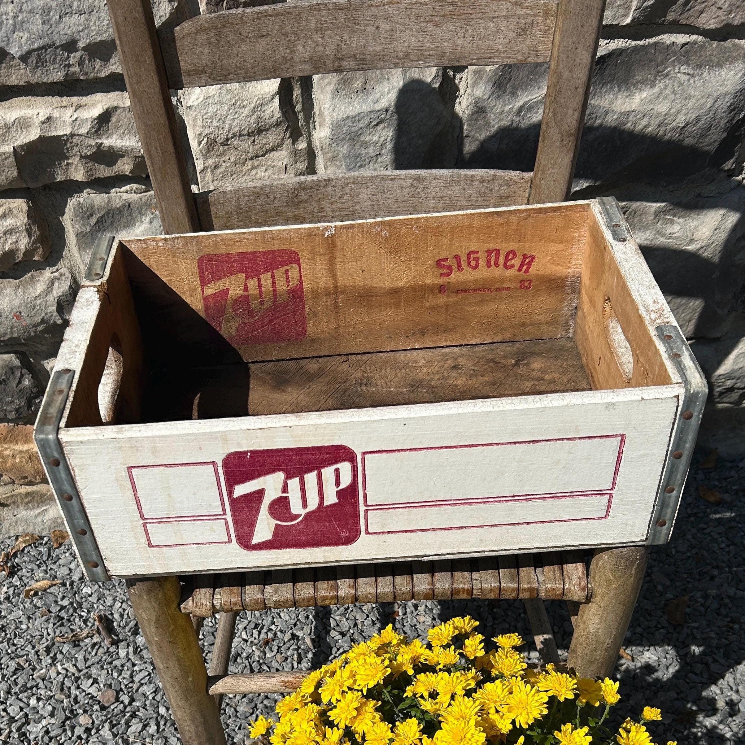 7up Vintage Wood Crate - Etsy