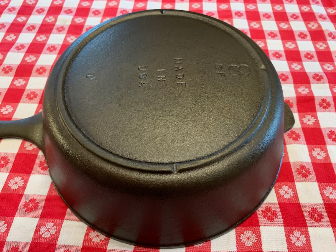 Cast Iron Chicken Fryer Vintage Lodge 8 CF Made in USA Deep Etsy
