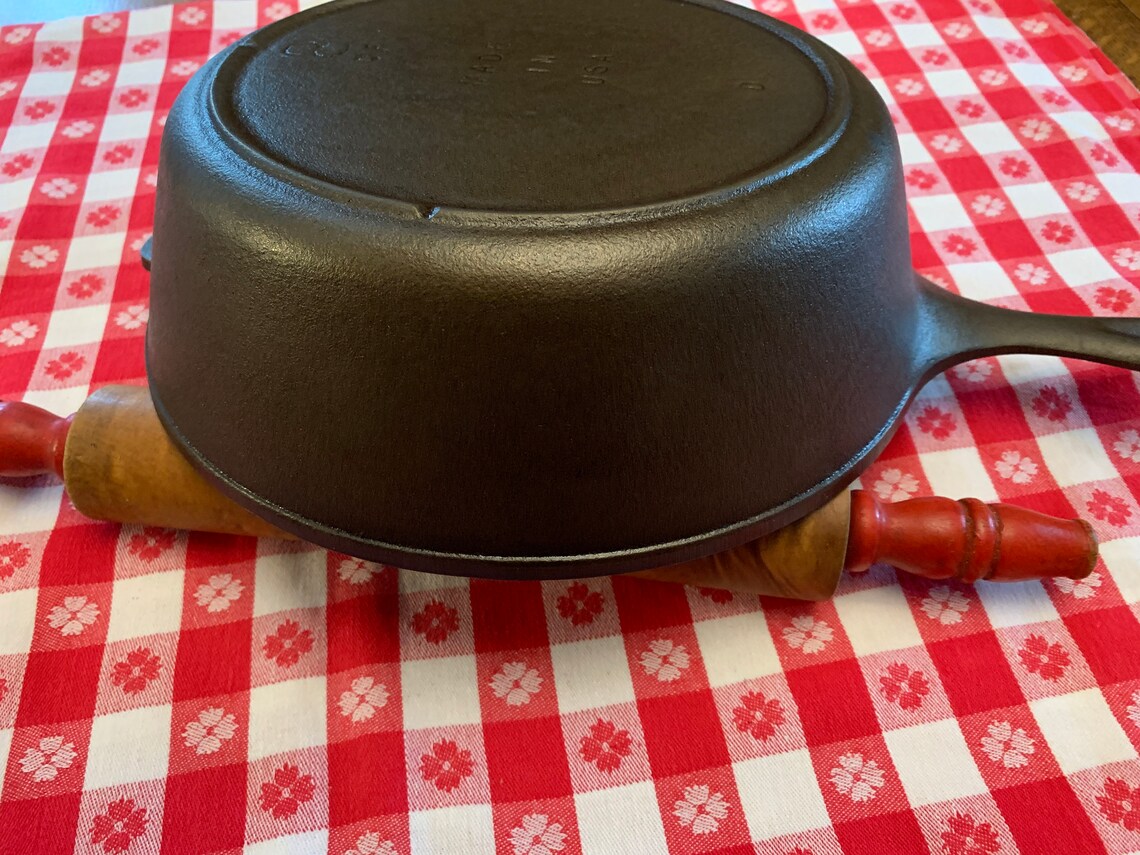 Cast Iron Chicken Fryer Vintage Lodge 8 CF Made in USA Deep Etsy