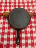 No. 3 Cast Iron Skillet FAVORITE PIQUA WARE Smiley Face Logo, Small #3 Antique Frying Baking Pan, 6.75 inches diameter