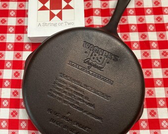 Vintage Wagner's 1891 Cast Iron Skillet, 10.5 Inch, Made in USA, 1990s Anniversary Edition, Frying Pan