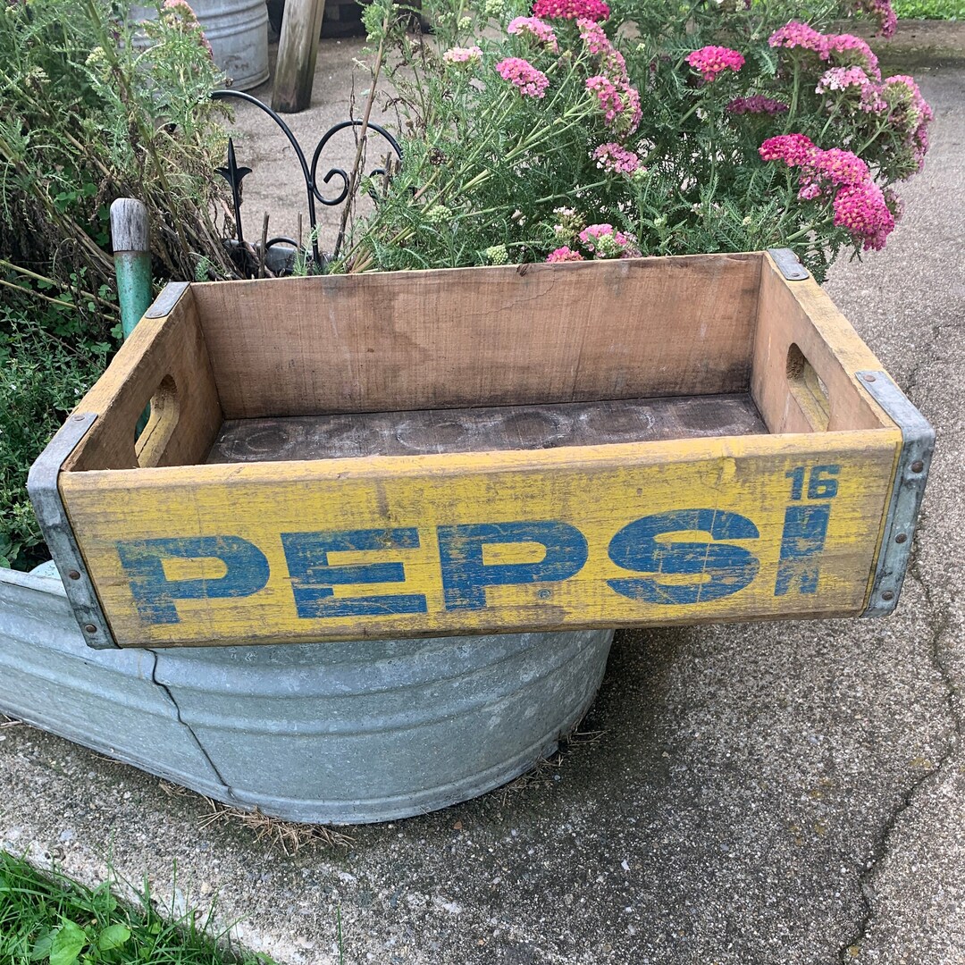 Vintage Virginia Pepsi Crate Wooden Soda Pop Case Norton Etsy