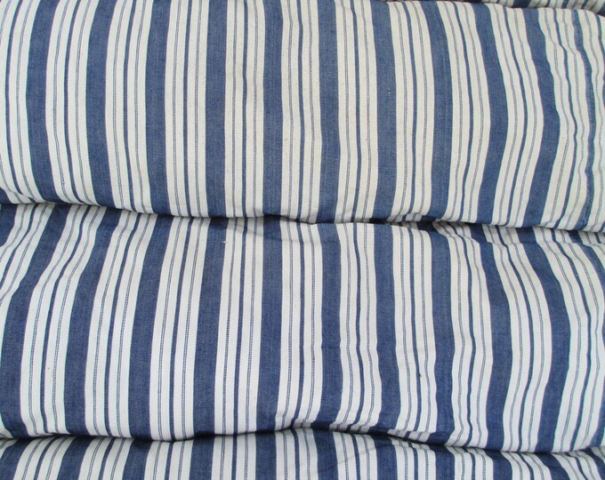 Antique Feather Bed Ticking Tick , Full Size Heavy Cotton Striped ...