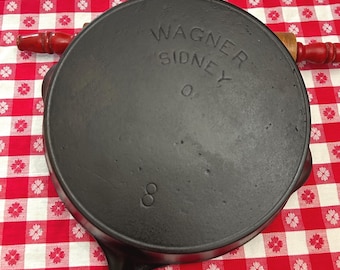 Restored No. 8 Wagner Sidney O Arc Logo Cast Iron Skillet, 10.25-inch,  Antique Frying Pan w Flaw