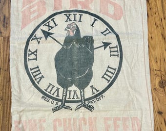 Vintage Early Bird Chicken Feed Sack Upcycle Sewing Project