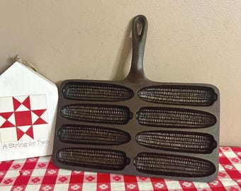 Vintage BSR Cast Iron Corn Stick Pan with Center Handle, HANDY DAN 74H Birmingham Stove Range Cornbread