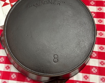 Antique No. 8 Wagner Arch Logo Cast Iron Skillet, 10.25 inch, Frying Baking Grilling Pan, Gift for Collector
