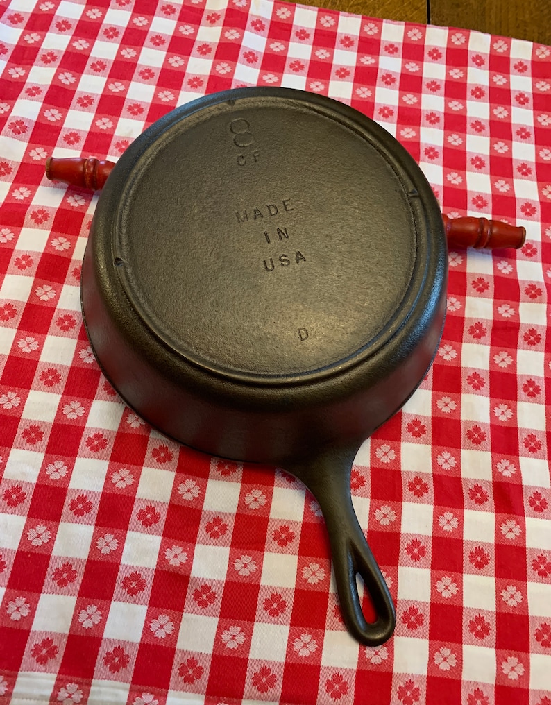 Cast Iron Chicken Fryer Vintage Lodge 8 CF Made in USA Deep Etsy