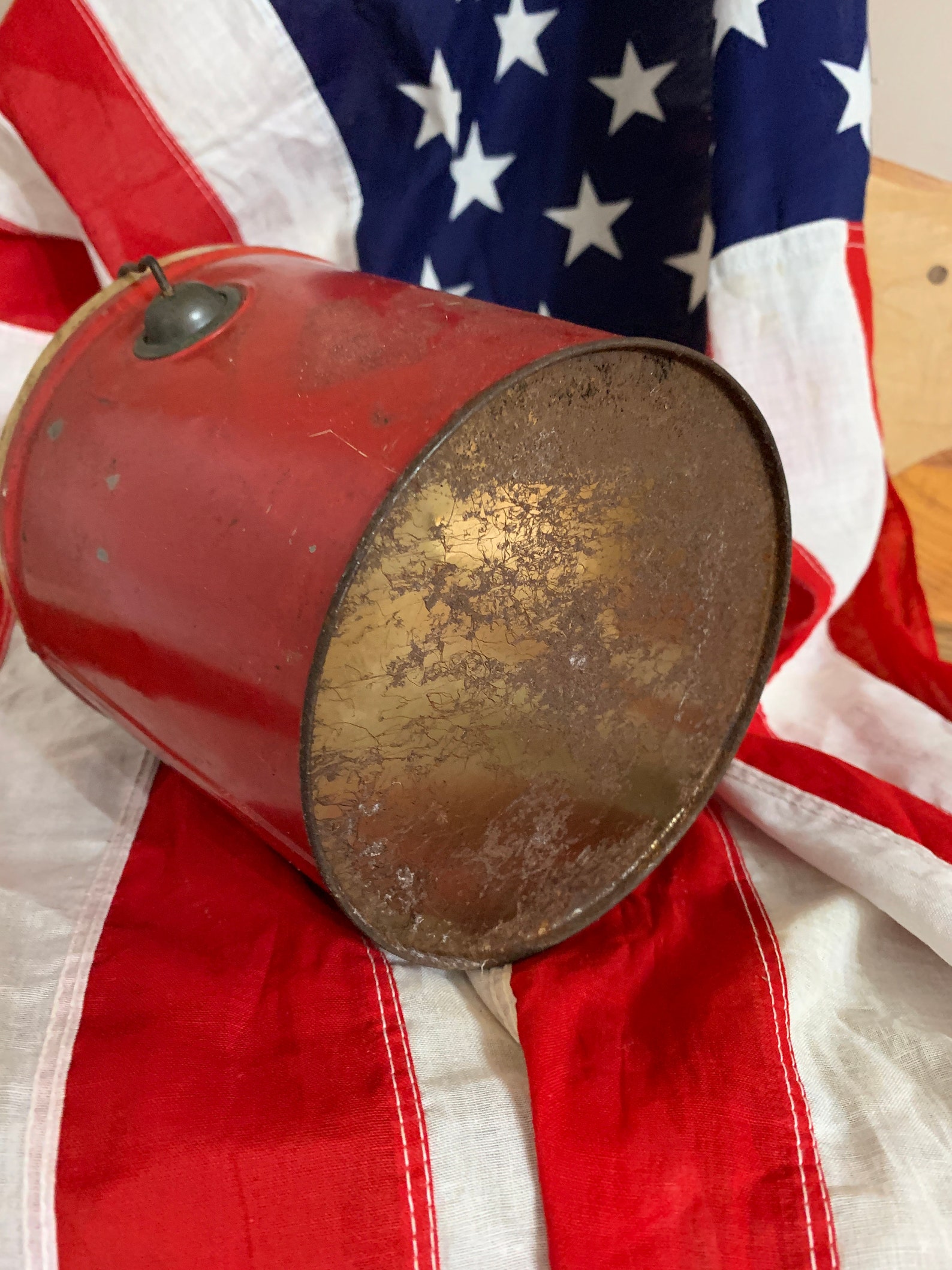 Red Lard Pail Can Vintage Decker's Piqua Ohio 4 lb Size Etsy