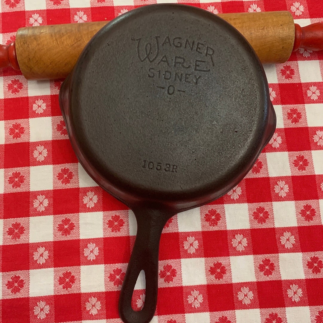 No. 3 Wagner Ware Cast Iron Skillet Sidney O 1053 R, Vintage 6.5 Inch