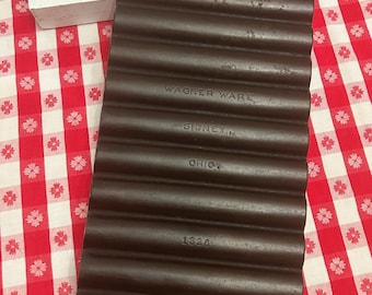 Vintage Wagner Ware Cast Iron E Bread Stick Pan, Sidney Ohio 1326, Restored French Roll Baking
