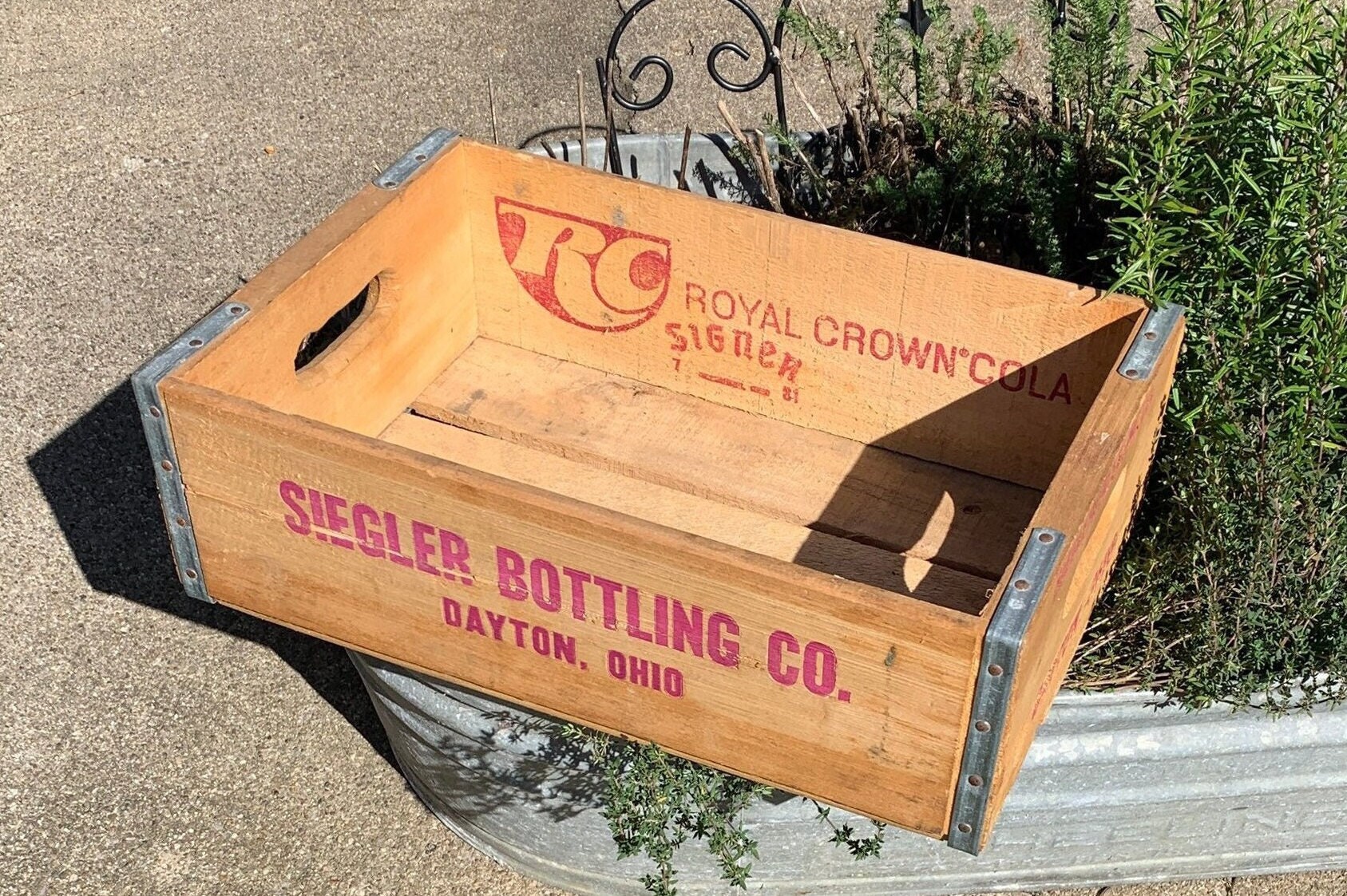 Vintage Wooden Crate, Royal Crown Cola Crate, Soda Crate, Rustic Crate