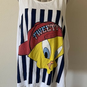 Vintage 90S Looney Tune Tweety Sleeveless Tank Women’s Extra Large